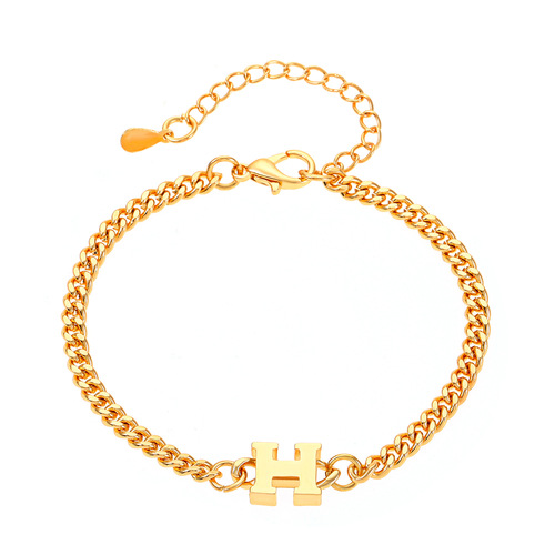 Sleek European and American Letter Bracelet, Instagram-Worthy, Minimalist Style, Niche Design, Bestselling Chain Jewelry for Women – Japanese & Korean Influences