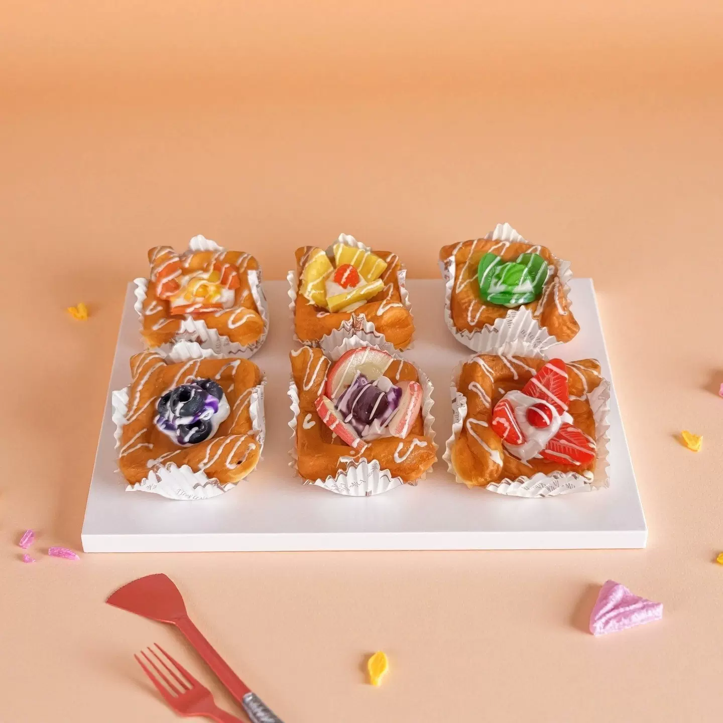 生日蛋糕模型摆台面包店冰淇淋面包慕斯甜品玩具橱窗摆件道具食玩