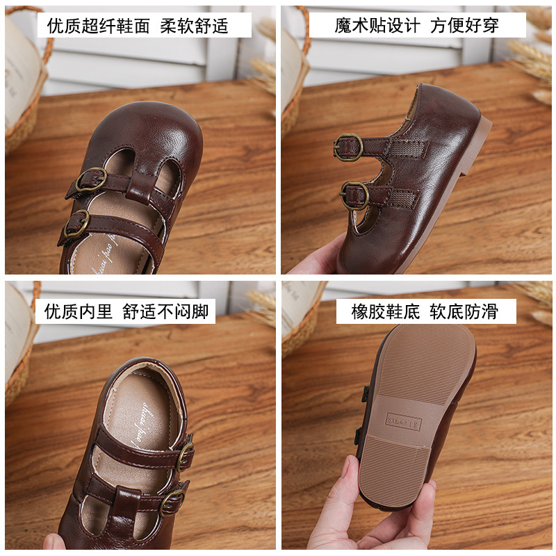 春秋新款公主鞋女宝宝鞋子软底小皮鞋女童单鞋双魔术贴幼儿学步鞋|undefined
