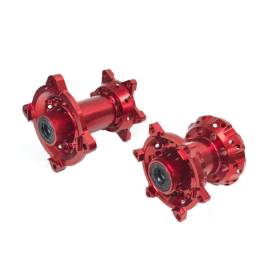 Off-Road Motorcycle Modification Accessories Suitable Motorcycle wheel hub - a-set-of-front-and-rear-red-wheel-hubs