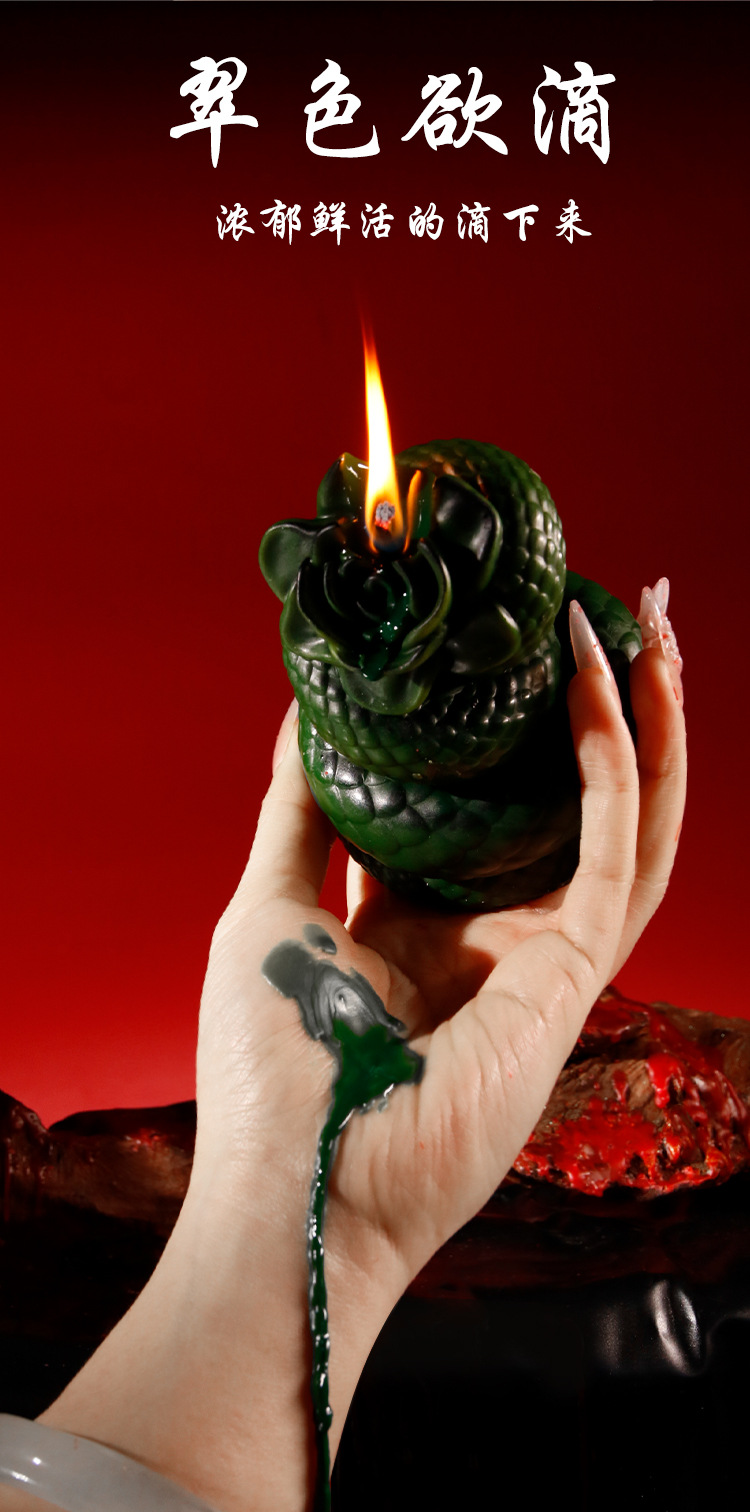 Low-Temperature Soy Wax Massage Candle for Couples, Red Green White, Romantic Sensory Play — detail image 12