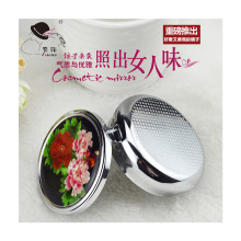 【厂家供应】粉饼盒、可爱金属粉饼盒、细致带镜子粉饼盒
