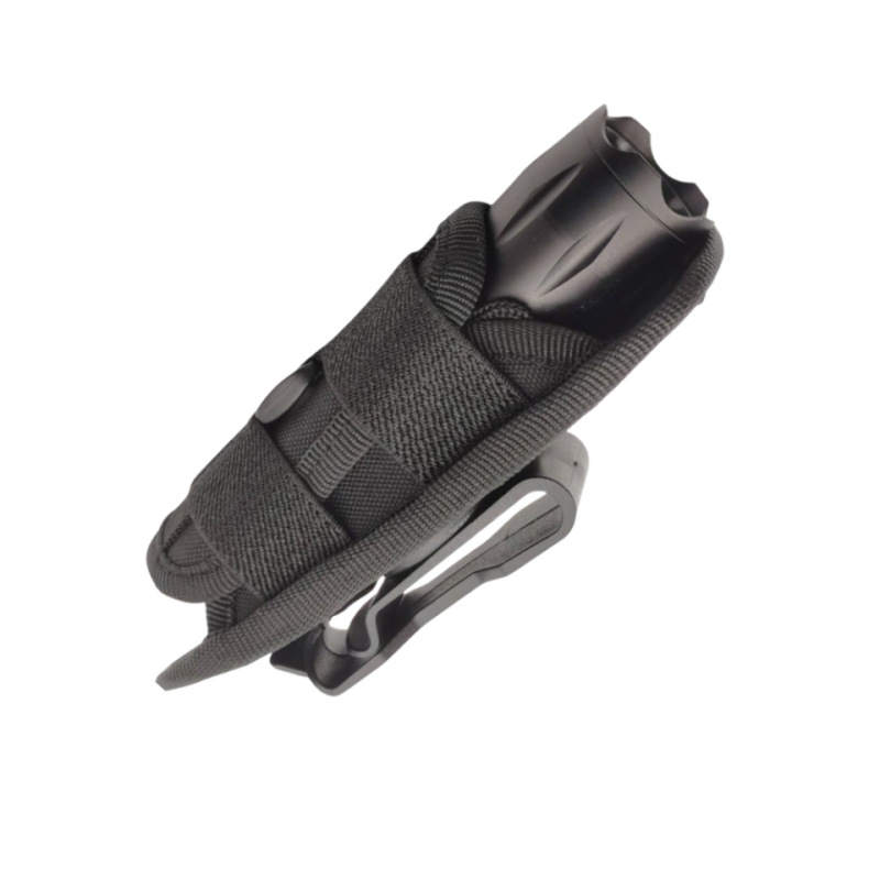 Funda de linterna para deportes al aire libre Funda multifuncional de cintura de linterna universal de 360 grados Bolsa colgante de accesorios Molle