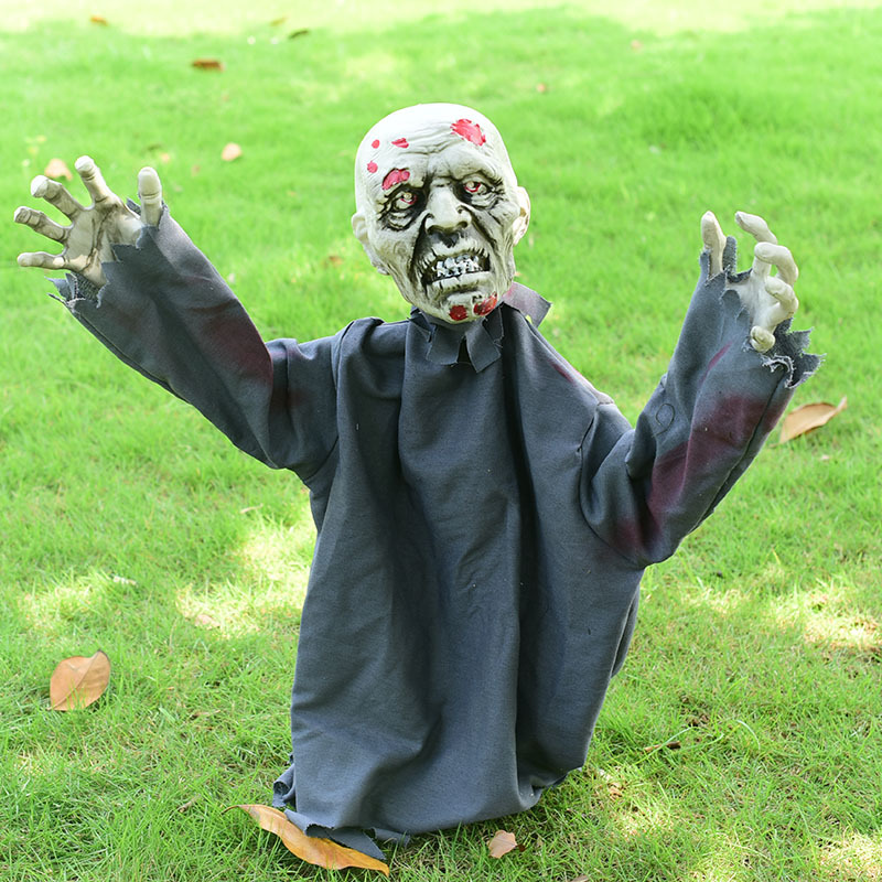Horror de Halloween decoración enchufe de tierra gran swing fantasma Amazon nuevo popular control de voz Decoración Accesorios de miedo