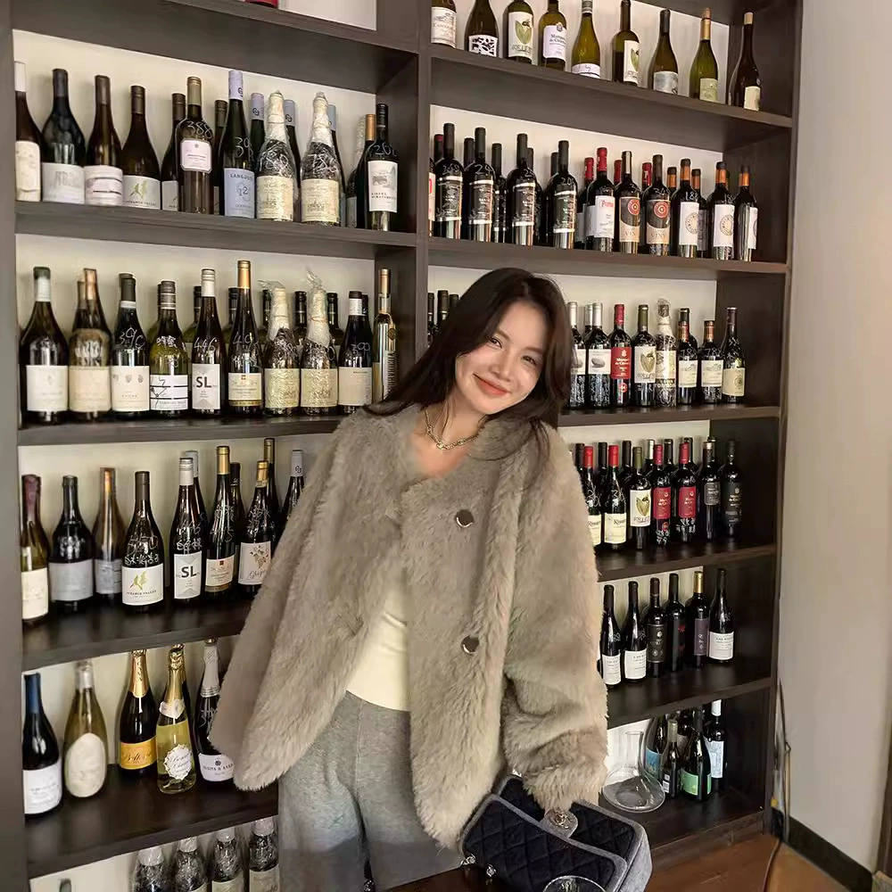 Женское зимнее пальто из вельвета с песцом с новым корейским вариантом Lamb Fur интегрированное пальто
