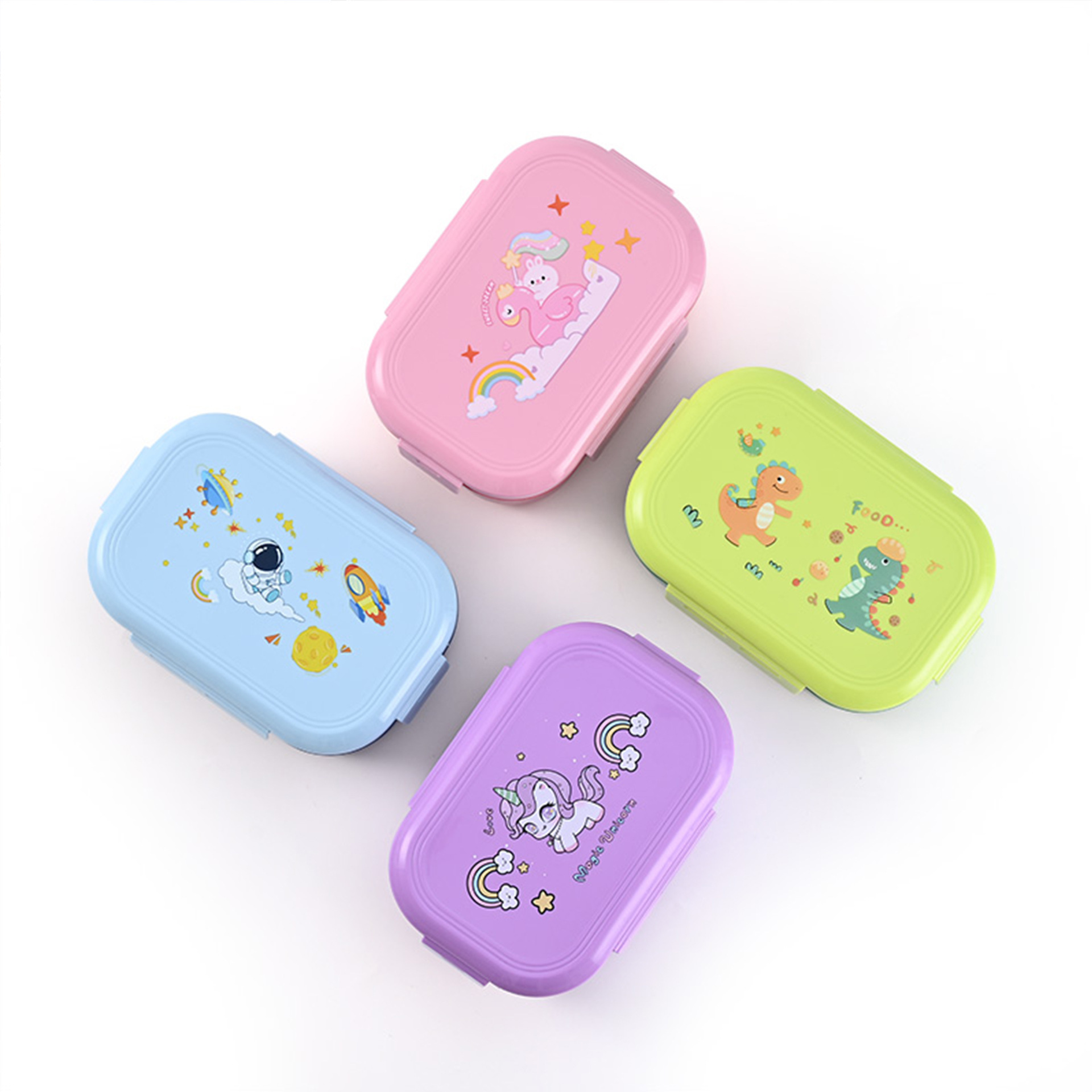 Hot sale de doble almuerzo de plástico hervidor conjunto de estudiantes y niños lindo caja de almuerzo portable taza de agua directa