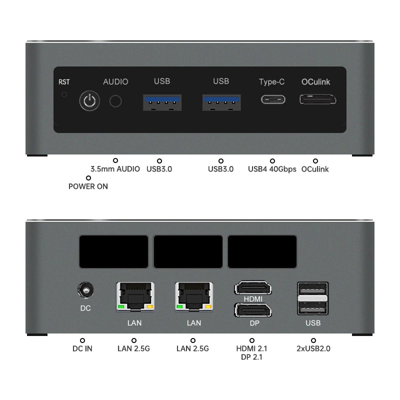 TOPC R9 8945HS mini host AMD Ryzen desktop computer 8-core gaming office portable design