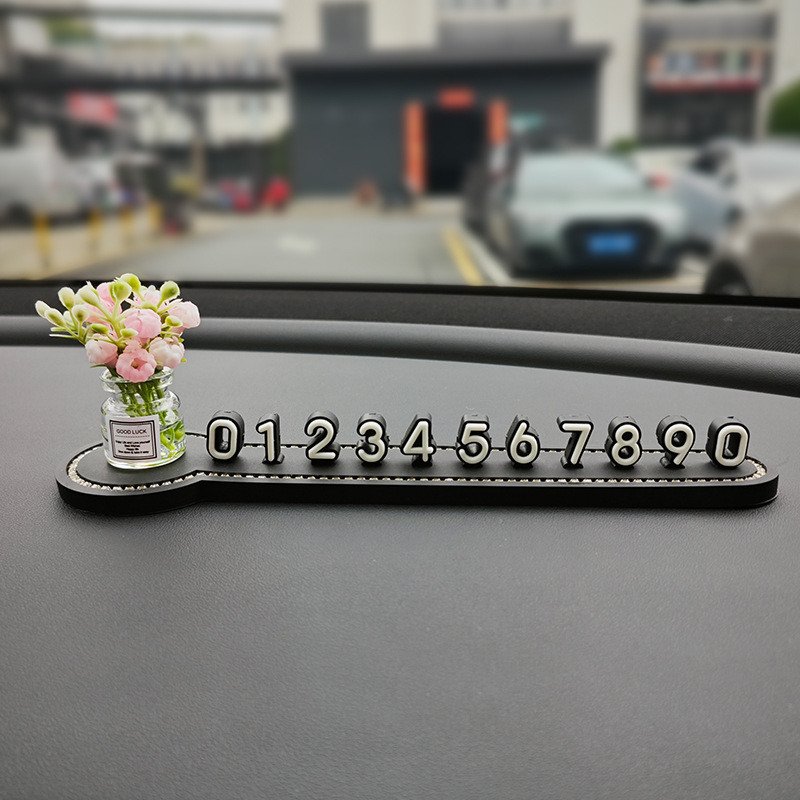 핑크 자스민 다이아몬드 주차 표지판 [무료 숫자 4세트]