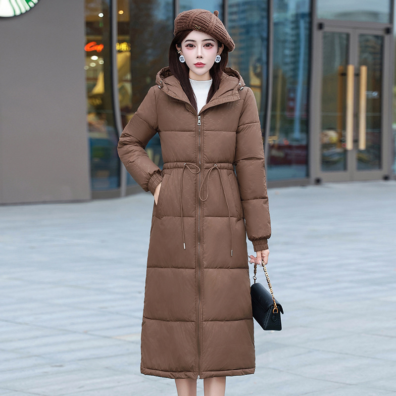 Comercio exterior ropa de algodón mujer 2025 invierno nuevo estilo coreano delgado chaqueta de algodón plumón de moda delgada chaqueta de algodón largo