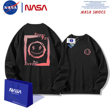 韩版圆领套头卫衣男女春秋装青年潮牌欧美高街头嘻哈宽松落肩外套