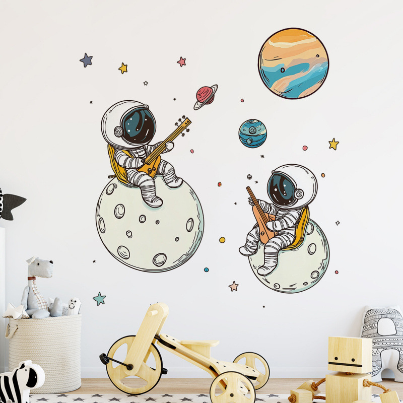 Cartoon cute space astronaut