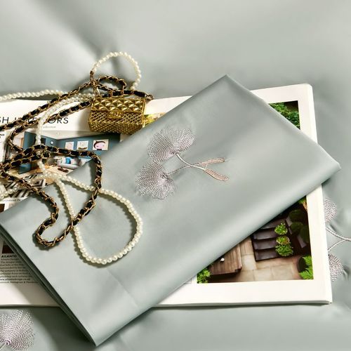 100-piece Long Staple Cotton Four-Piece Set Pure Color Silk-Smooth Set Simple 100-count Double Ply High-Tensile High-Density 100% Cotton Four-Piece Set