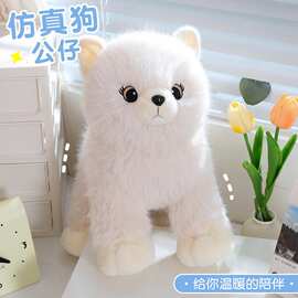新款可爱仿真小狗毛绒玩具公仔仿真沙发桌子摆件生日礼物男女