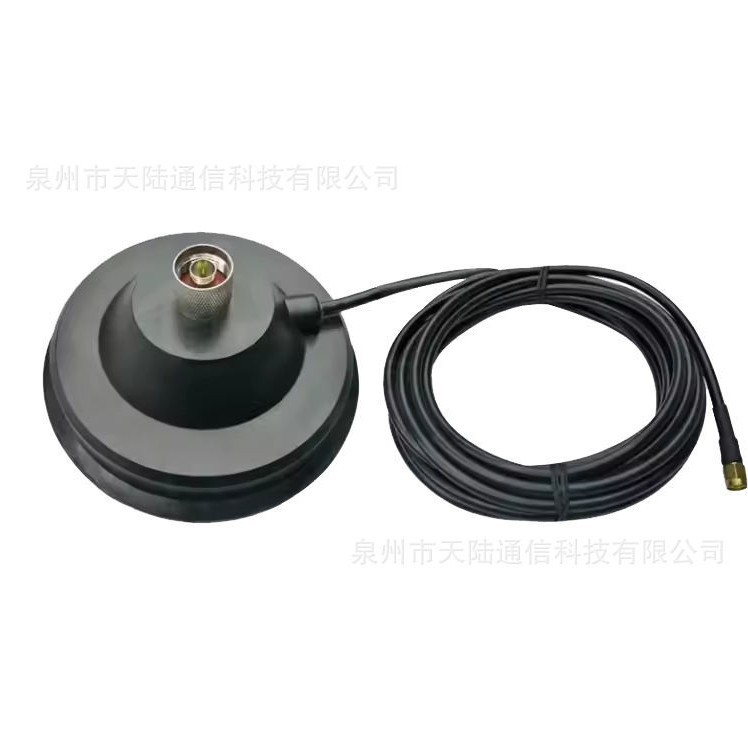 车载天线安装110mm吸盘底座N-J头带馈线5米SMA-J适配N母头天线
