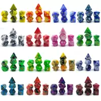 Элегантный 7 костюмов Dice Dragon и Dungeon DND двухцветный многогранный набор для игры в кости Настольный игровой набор