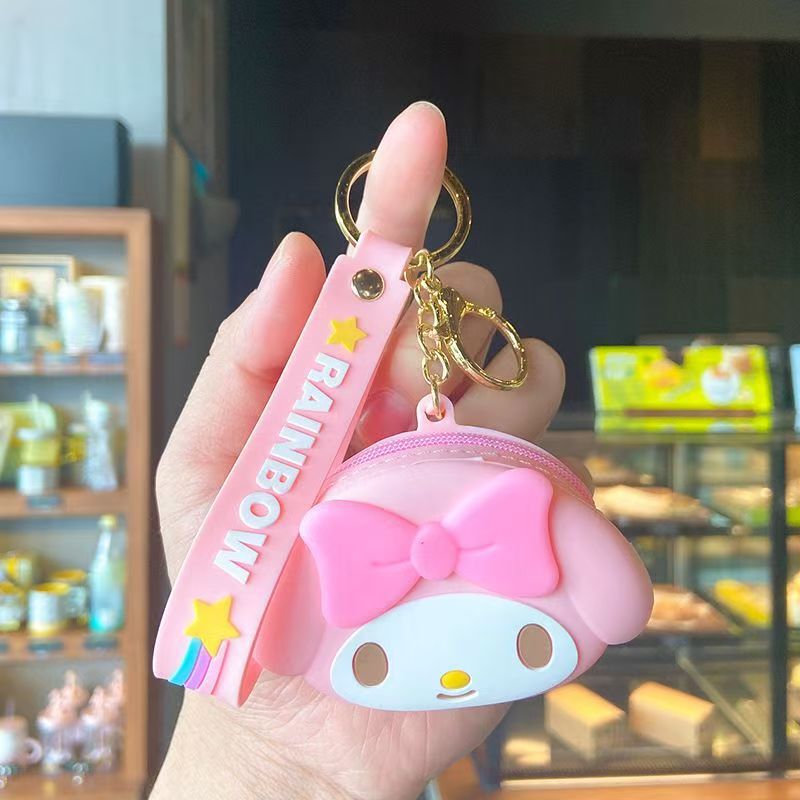 卡通可爱三丽鸥钥匙扣零钱包儿童礼品零钱收纳包挂饰书包挂件批发|undefined