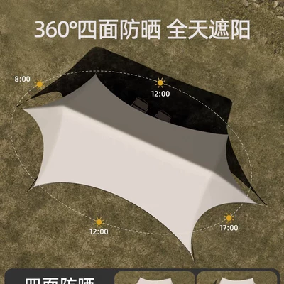 Quick-Opening Six-Sided Butterfly-Shaped Canopy Tent: Avtomobil yan çətirləri
