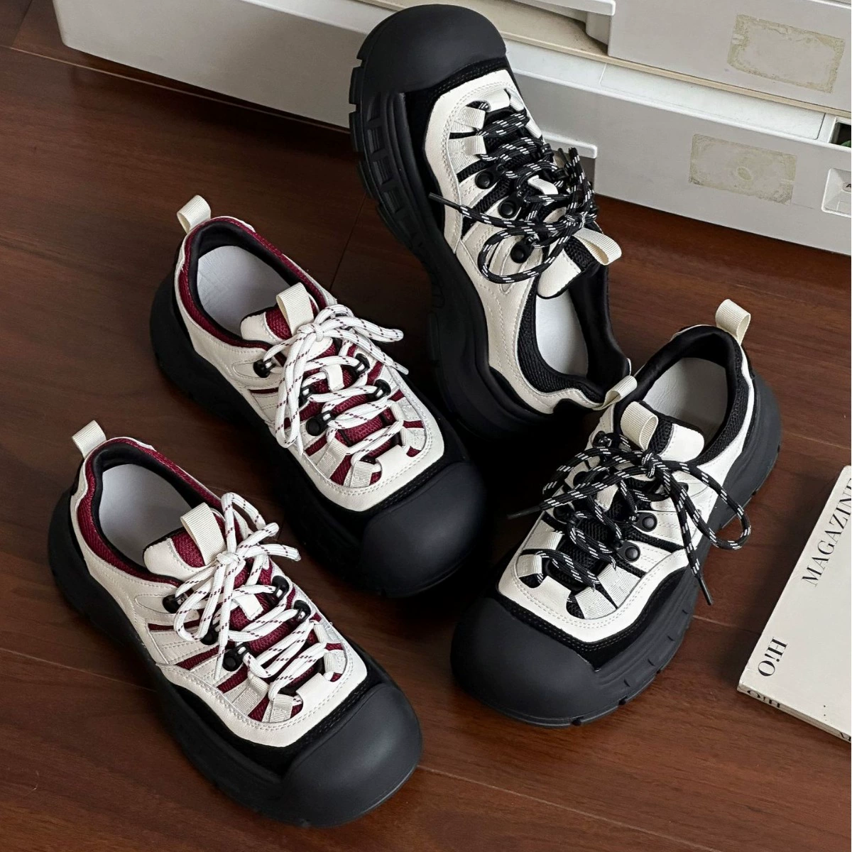 Wilderly взрывная уродливая обувь папы с толстой подошвой для женщин 2024 осень новая открытая скалолазание спортивная обувь для скалолазания