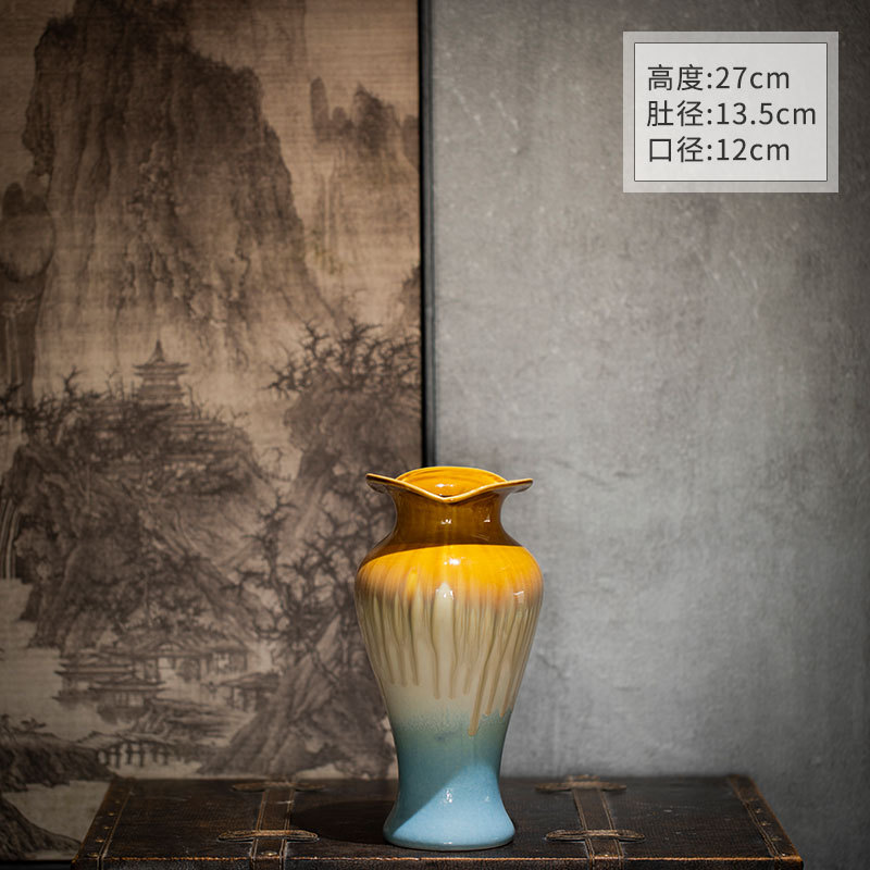 Jingdezhen vintage vasijas de cerámica negra decoraciones decorativas en la sala de estar decoraciones creativas