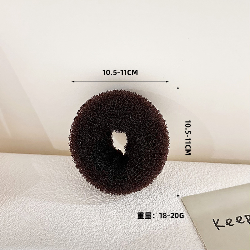 Platillo de rosquilla, mujer perezosa, lazo para el cabello con cabeza de bola esponjosa, artefacto para niños, tocado de capullo, accesorio para el cabello coreano