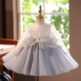 公主裙女童高端礼服儿童生日宴纱裙花童主持人钢琴演奏走秀演出服