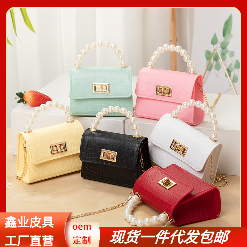 Comercio exterior transfronterizo cocodrilo perlas bolsos de mano de gel de hombro bolsos de mujer bolsos mochilas bolsos móviles bolsos casuales image 1