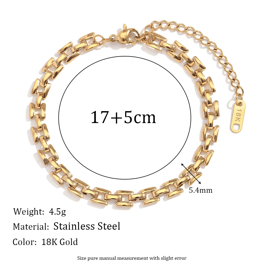 Plain Solid Color Non-fading Handmade Chain Bracele