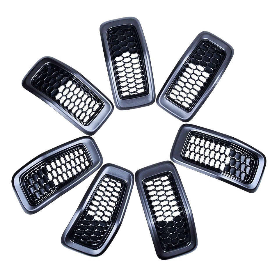 Suitable for 14-18 Jeep Free Light Jeep Cherokee Mid-Grid Black Front Bumper Grille Hood Grille