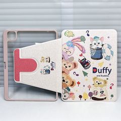 適用彩色ipadタブレットケースアクリル360度回転アニメAiripad保護カバー三つ折りPro11