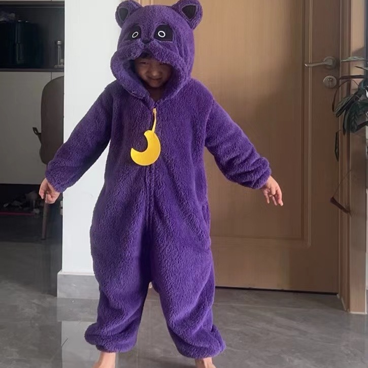 Antena de dibujos animados lindo bebé pijama de pareja de una sola pieza para hombres y mujeres Otoño e Invierno engrosado coral polar nuevo desgaste del hogar