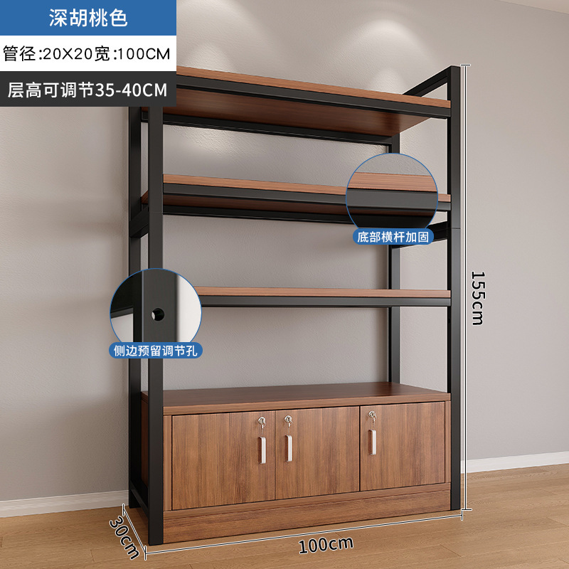 Estante de almacenamiento de agujeros laterales Estante de almacenamiento multicapa de productos de exhibición Gabinete de exhibición de tabaco y vino de supermercado puerta de cinta de estante de isla media