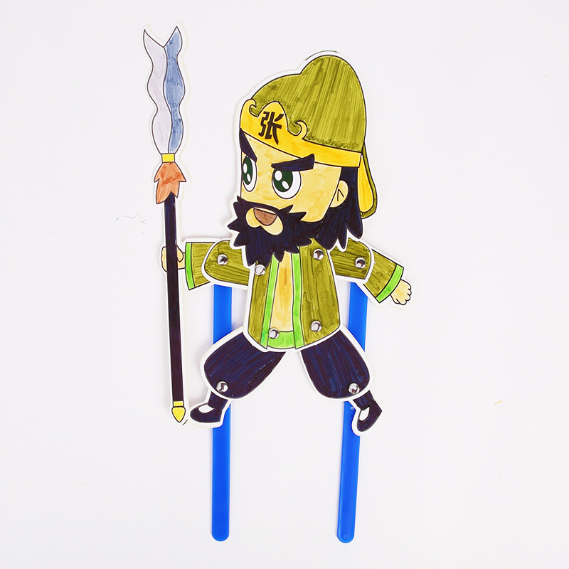 Juego de sombras Diy hecho a mano Viaje al oeste Personajes Puzzle para niños Paquete de material de pintura Jardín de infantes Juguetes de ensamblaje creativo