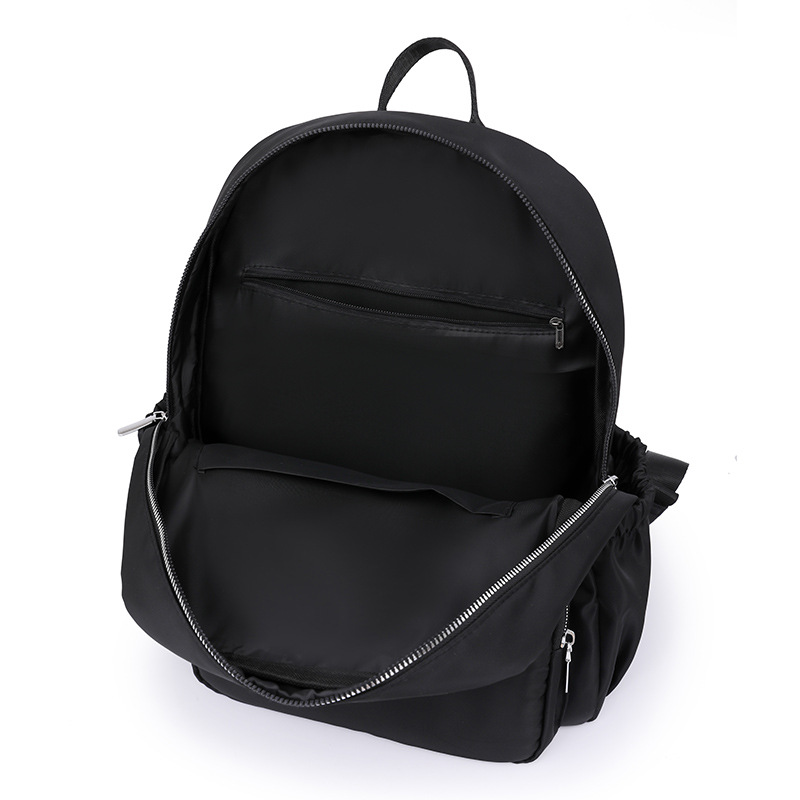 2023 nueva mochila de tela Oxford para mujer casual, color sólido simple, gran capacidad, mochila plegable ligera, mochila escolar de moda