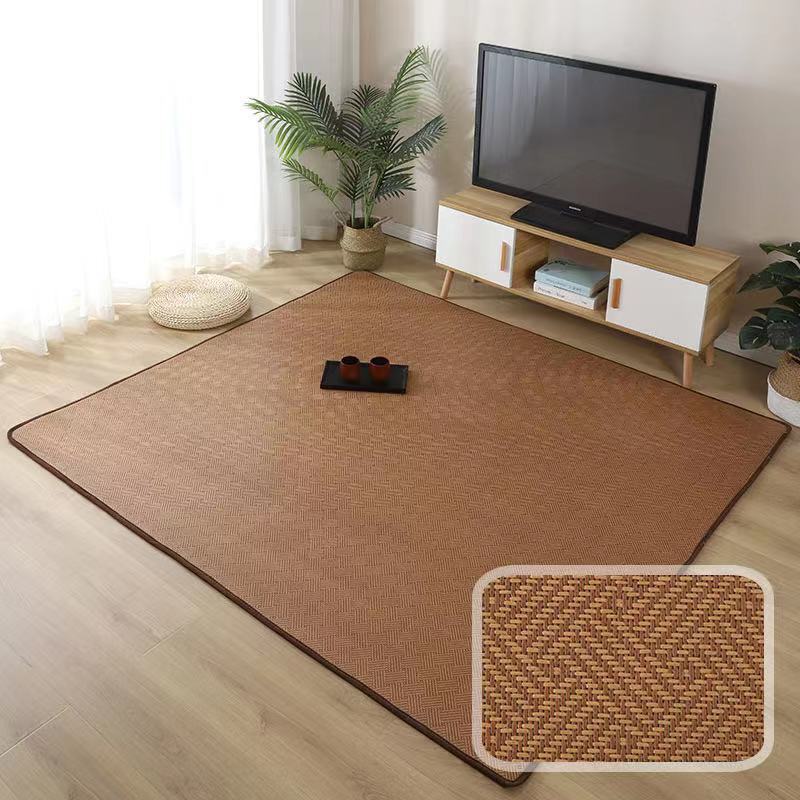 Los fabricantes suministran alfombra de estilo japonés alfombra dormitorio sala de estar ventana de la Bahía verano ratán estera del piso tatami