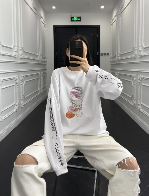 25ss潮牌爆款高版本新款WE11印花LOGO合集男女宽松休闲百搭长袖|undefined