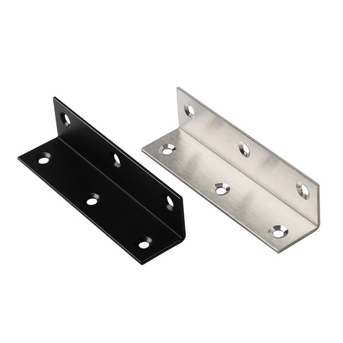 Jinnat stainless steel long bar code black 90 degree fixing piece L-shaped right angle brace hardware reinforced connector