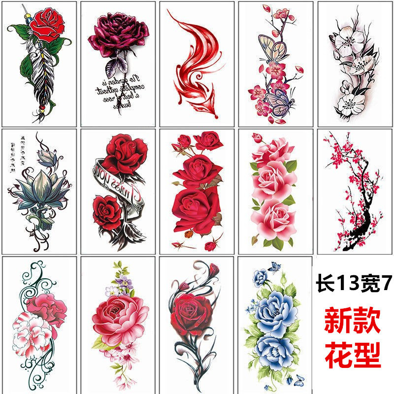 Tattoo stickers waterproof long-lasting simulation female rose cover caesarean scar clavicle thoracic abdominal environmental protection stickers wholesale Tattoo stickers waterproof long-lasting simulation female rose cover caesarean scar clavicle thoracic abdominal environmental protection stickers wholesale