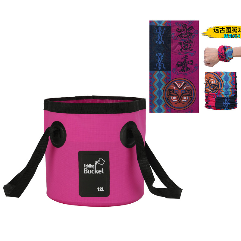 新型手提げ旅行袋釣り桶折り畳みバケツバッグ屋外便利旅行洗車バケツ屋外防水袋