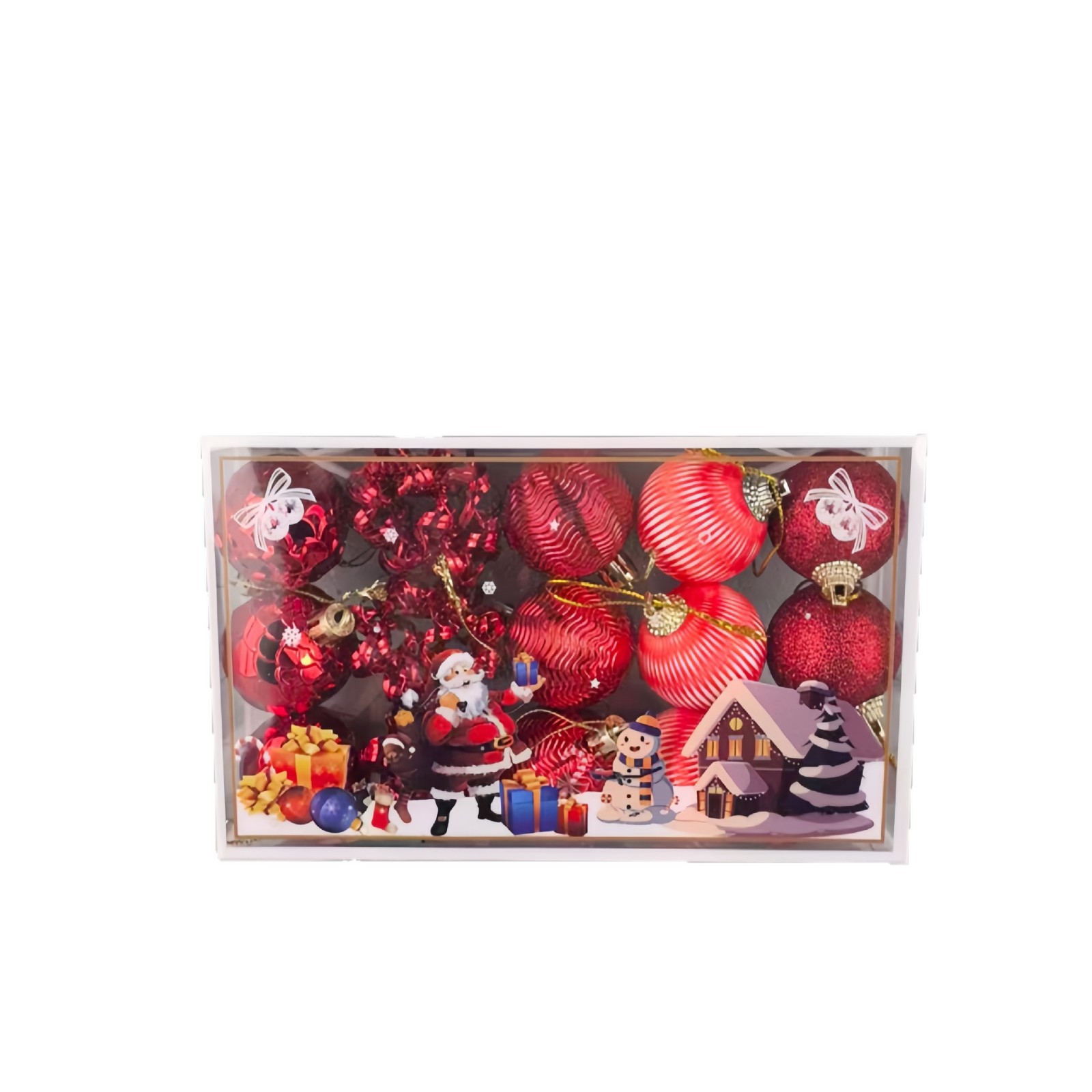 Nuevos Adornos navideños transfronterizos cuelgan bolas navideñas juego de bolas navideñas colgante de árboles de Navidad caja de regalo bolas navideñas q image 5