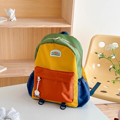 幼儿园双肩包新款儿童书包时尚轻便百搭拼色中小学男女童出游背包