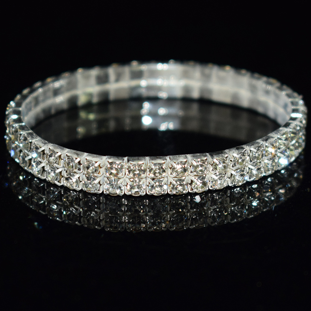 Luxurious Circle Alloy Plating Rhinestones Bracelets display picture 2