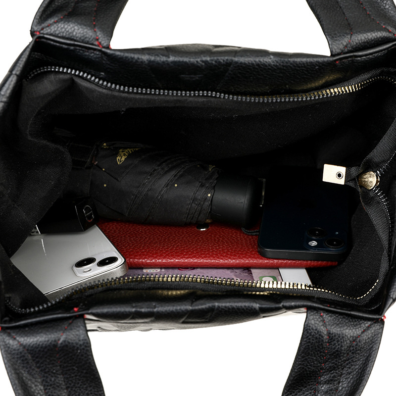 Comercio exterior transfronterizo nuevo bolso de mano de moda elegante Carta en relieve de moda europea y americana de gran capacidad bolso de hombro