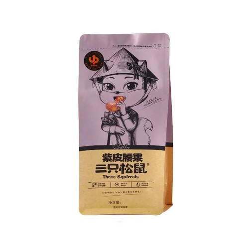 Dropshipping: Three Squirrels Purple-Skin Cashews, 120g Family-Size Pack – Casual Nut Snack & Daily Nuts