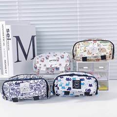 Kapibala フリップトップ鉛筆バッグ ins 高価値かわいい文具バッグ大容量学生漫画鉛筆ケース収納