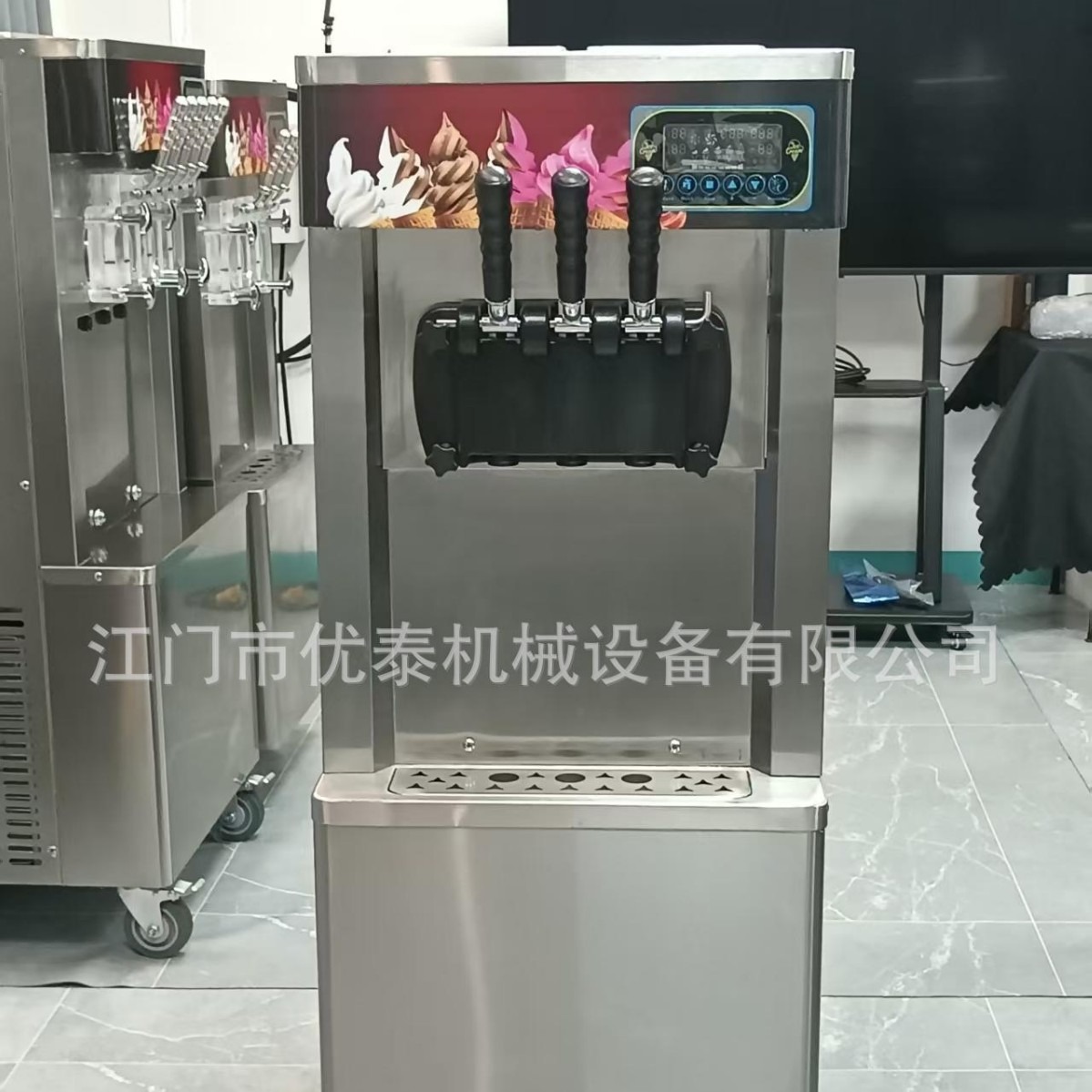 3 sabor 5 sabor máquina de helado suave máquina de helado comercial con preservación preenfriamiento máquina de helado exportación