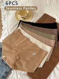6-Pack Solid Color Seams Panties - Soft, Comfortable,