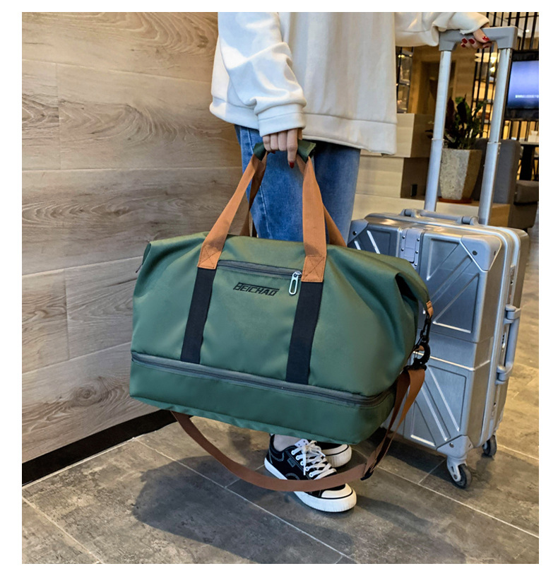 Unisex Vintage Style Classic Style Solid Color Oxford Cloth Waterproof Travel Bags display picture 3