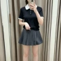 翻领夏季撞色新款上衣