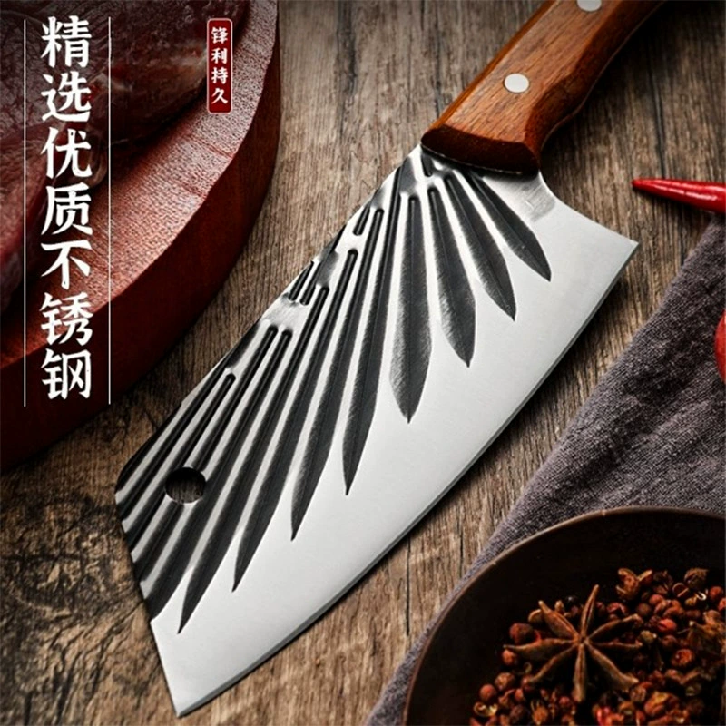 Нержавеющая сталь наклонный кухонный нож ломтик нож острый кухонный резак для резки костей