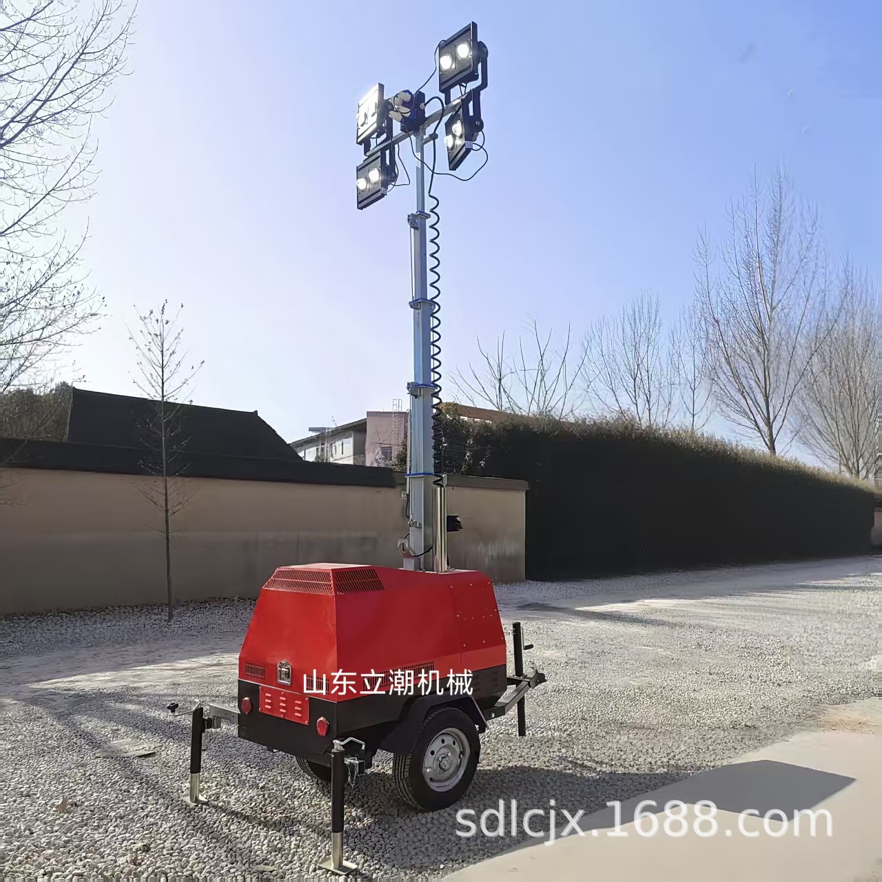 工程抢险救灾路面照明车拖车式移动照明灯塔夜间户外应急照明系统